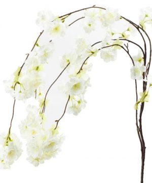 Decostar Cherry Blossom Spray 56" - 24 Pieces - White